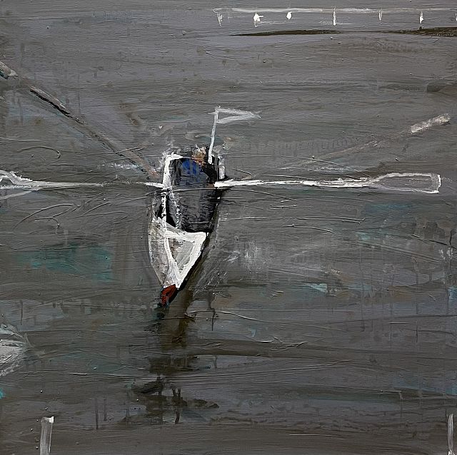 Geoff Harvey

_Rowing_
61x61cm acrylic on canvas