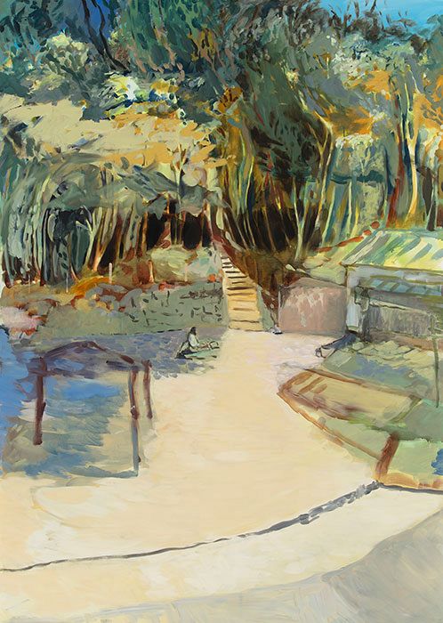 Gina Bruce

_In The Shade Of The Trees_
210x140cm acrylic on polyester
$7,800